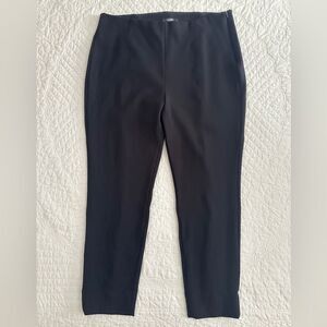 Quince Black Ultra-Stretch Ponte Pintuck Ankle Pants XL